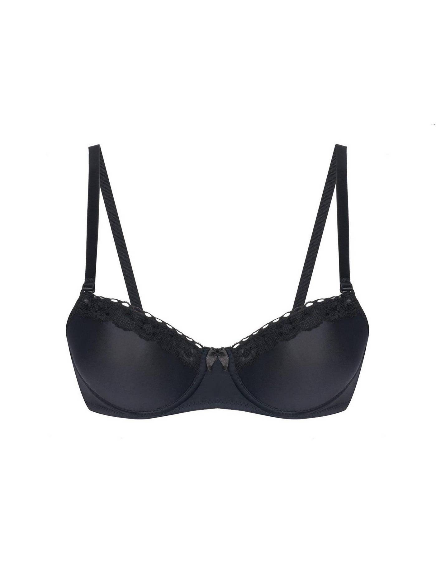 Çelik Balenli Destekli Yarım Kap Sütyen NBB 3591 - Siyah