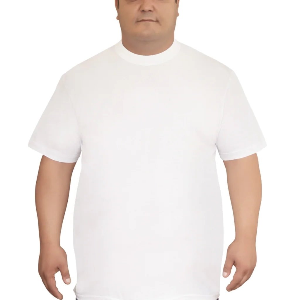 Pamuklu O Yaka Büyük Beden Fanila Öztaş 1038-A - Beyaz