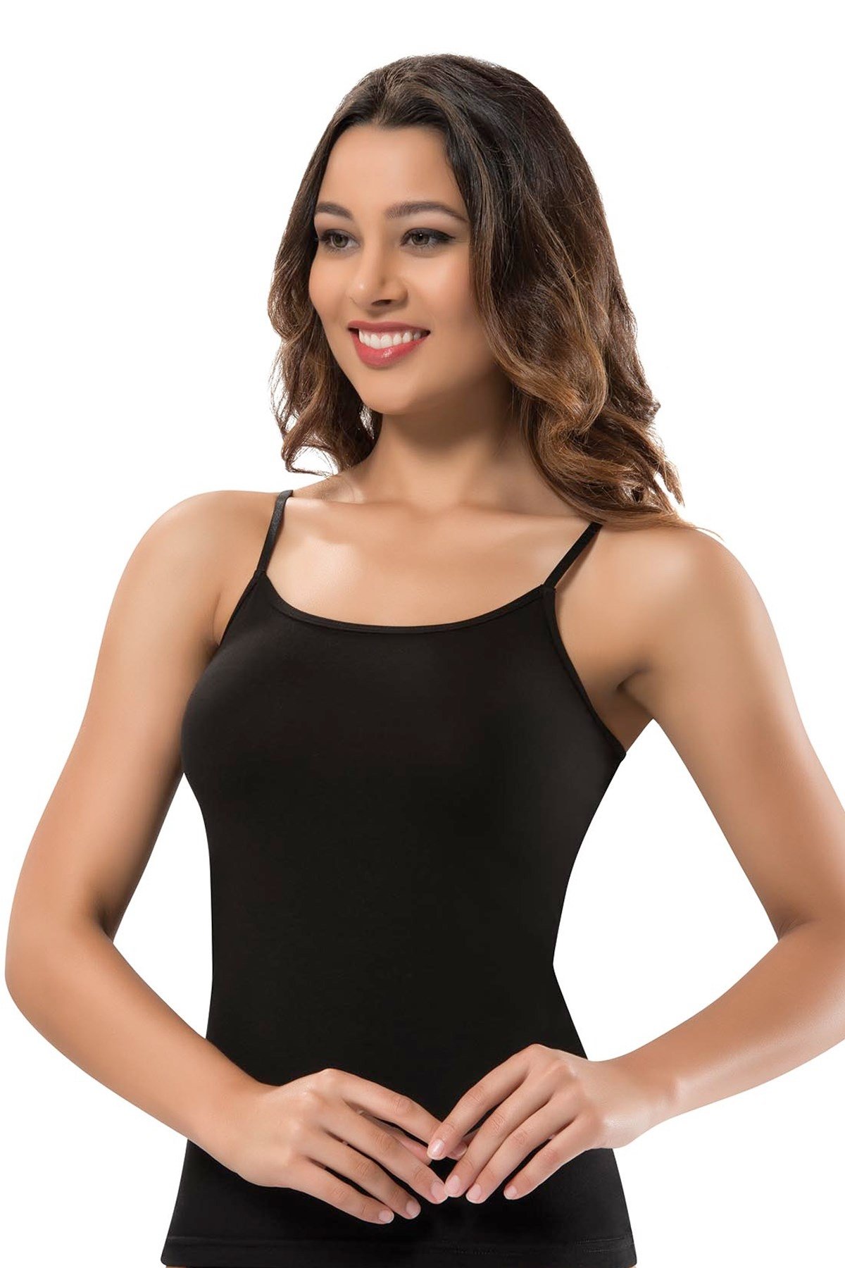 Modal Elastan Düz Kadın Atlet Erdem 2115 - Siyah