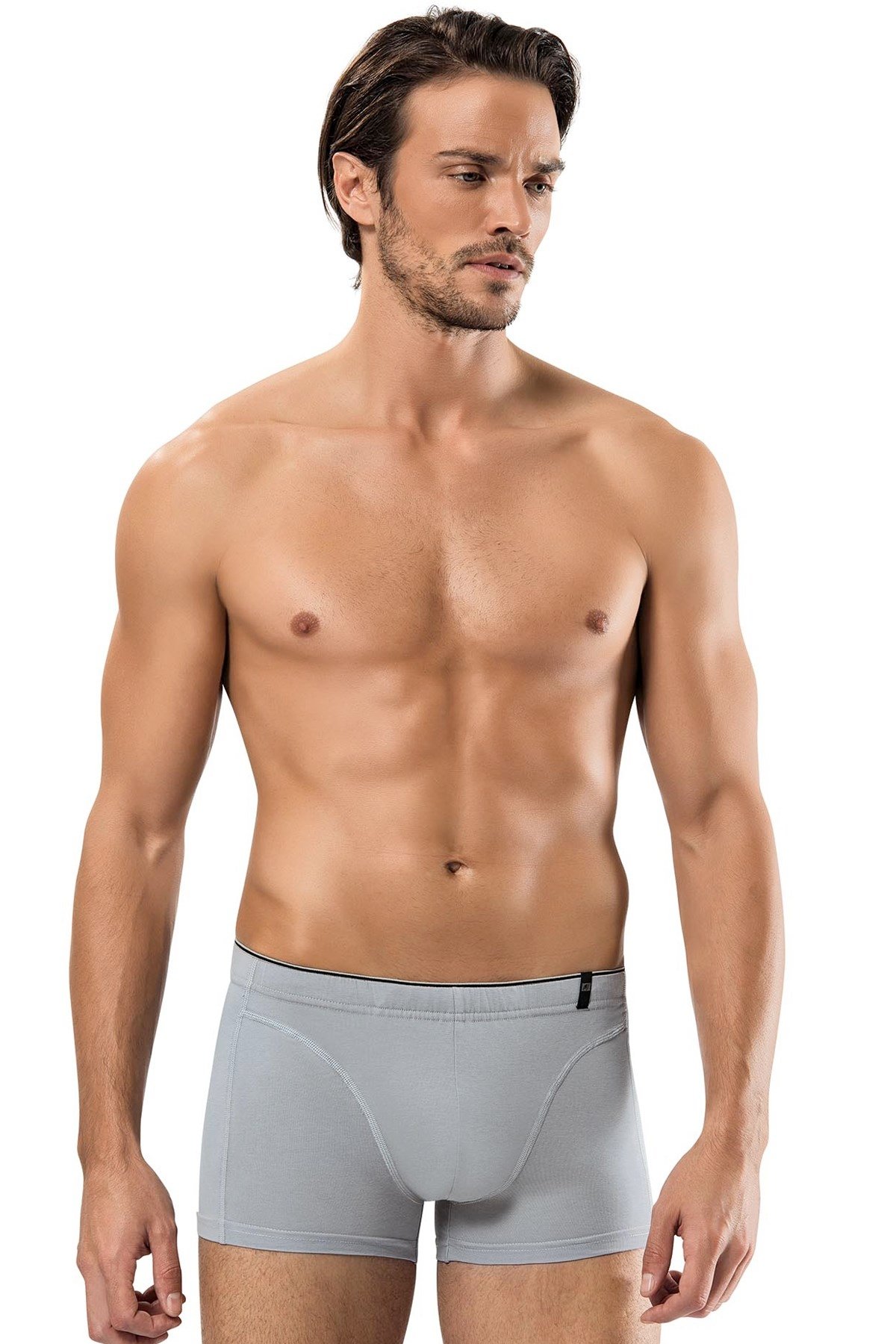 Pamuklu Elastan Esnek Bel Boxer Erdem 1479 - Gri