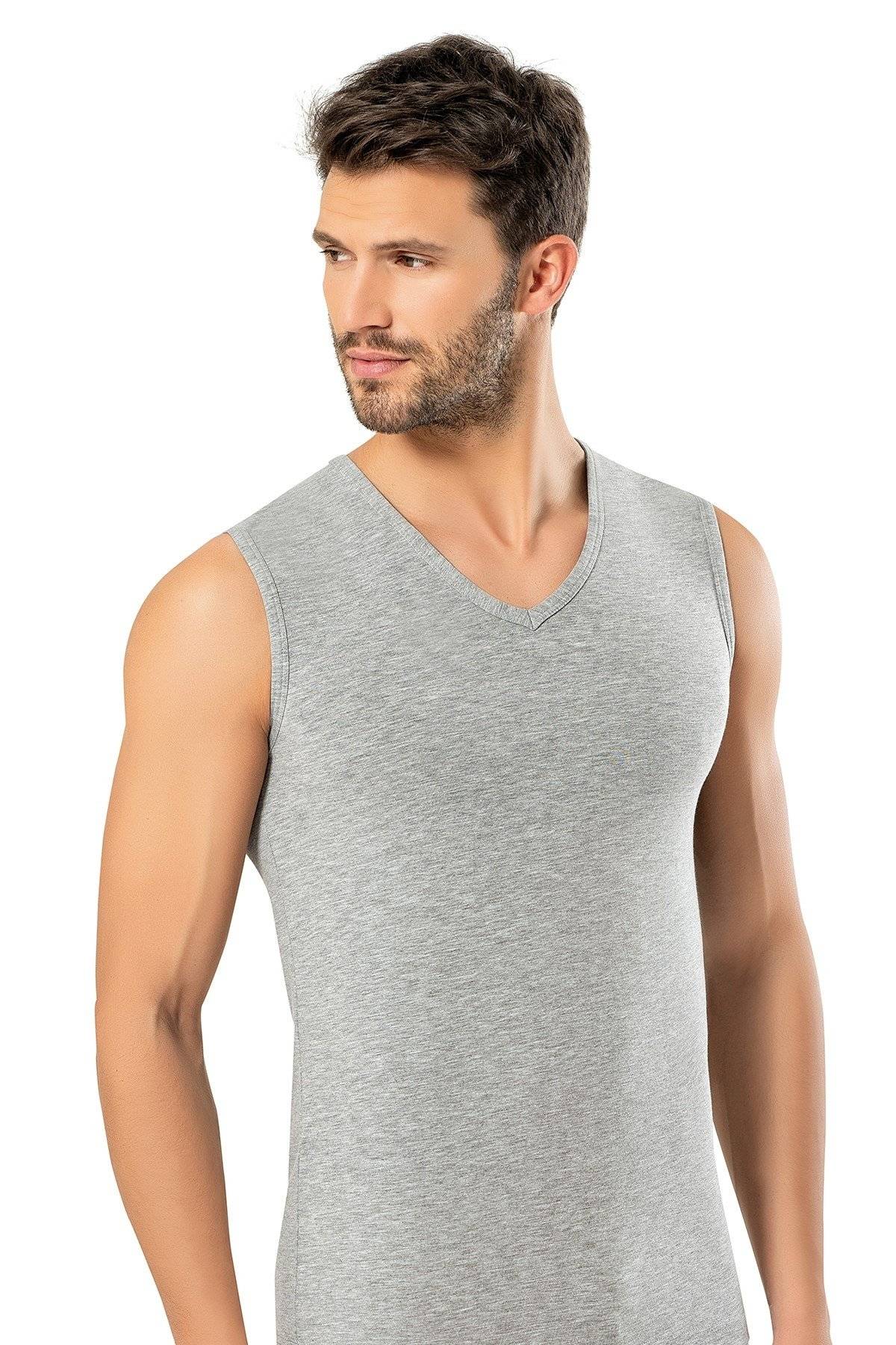 Erdem Pamuk Elastan Kolsuz V Yaka Atlet Erdem 1118