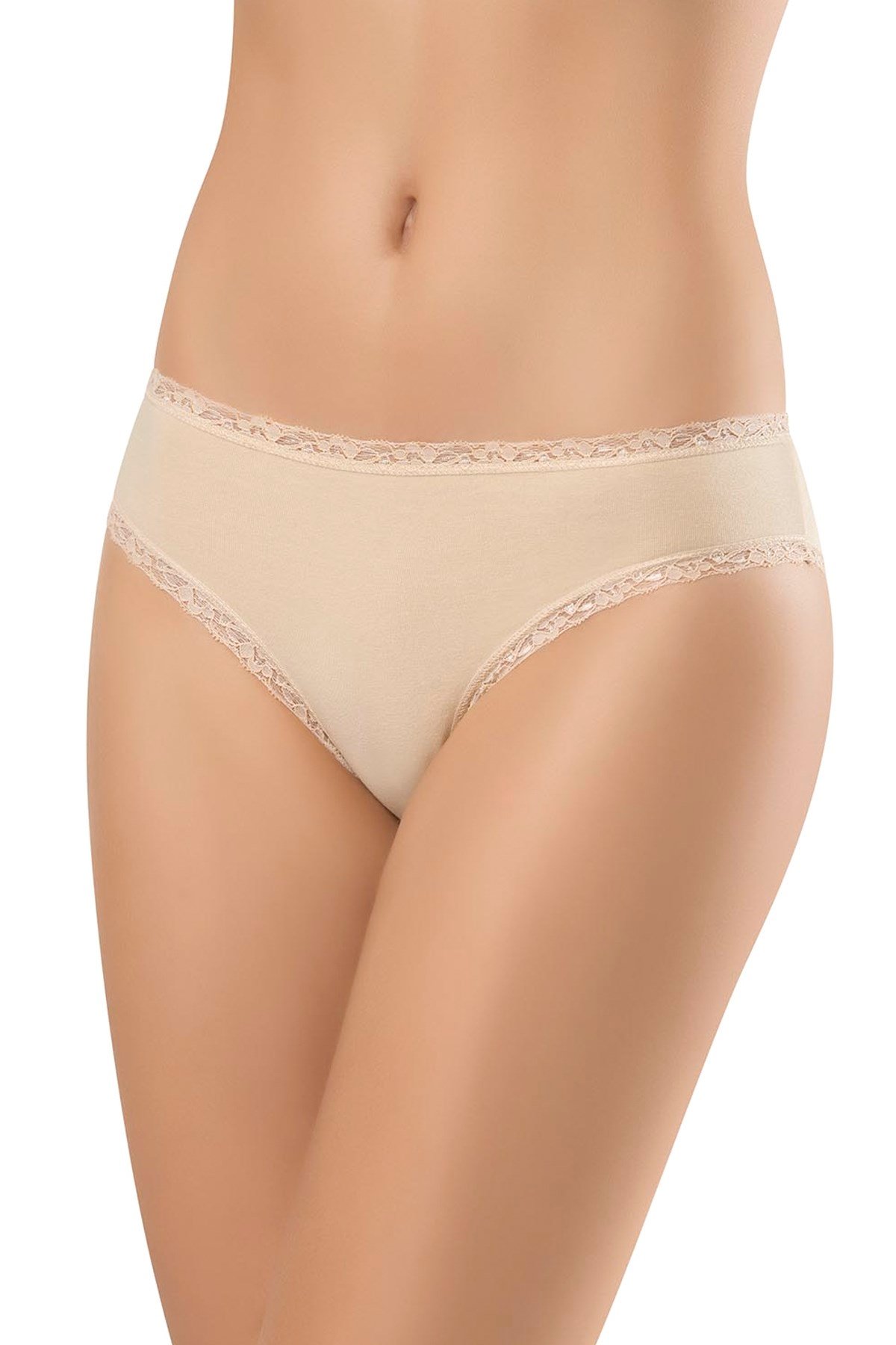 Pamuk Yüksek Bel Bikini Külot Erdem 2535 - Ten