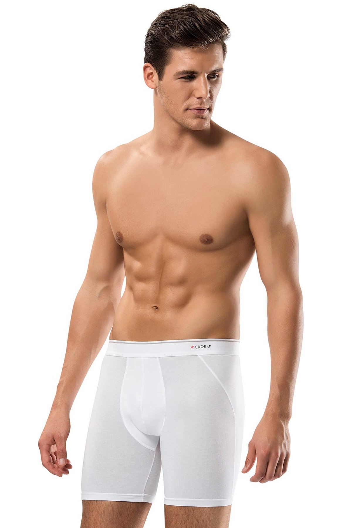 Pamuk Elastan Uzun Boxer Erdem 1470 - Beyaz