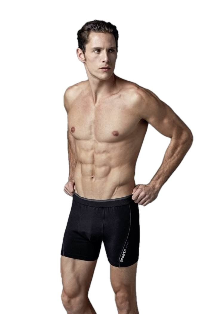 Penye Modal Likralı Rahat Boxer Eros 014 - Siyah