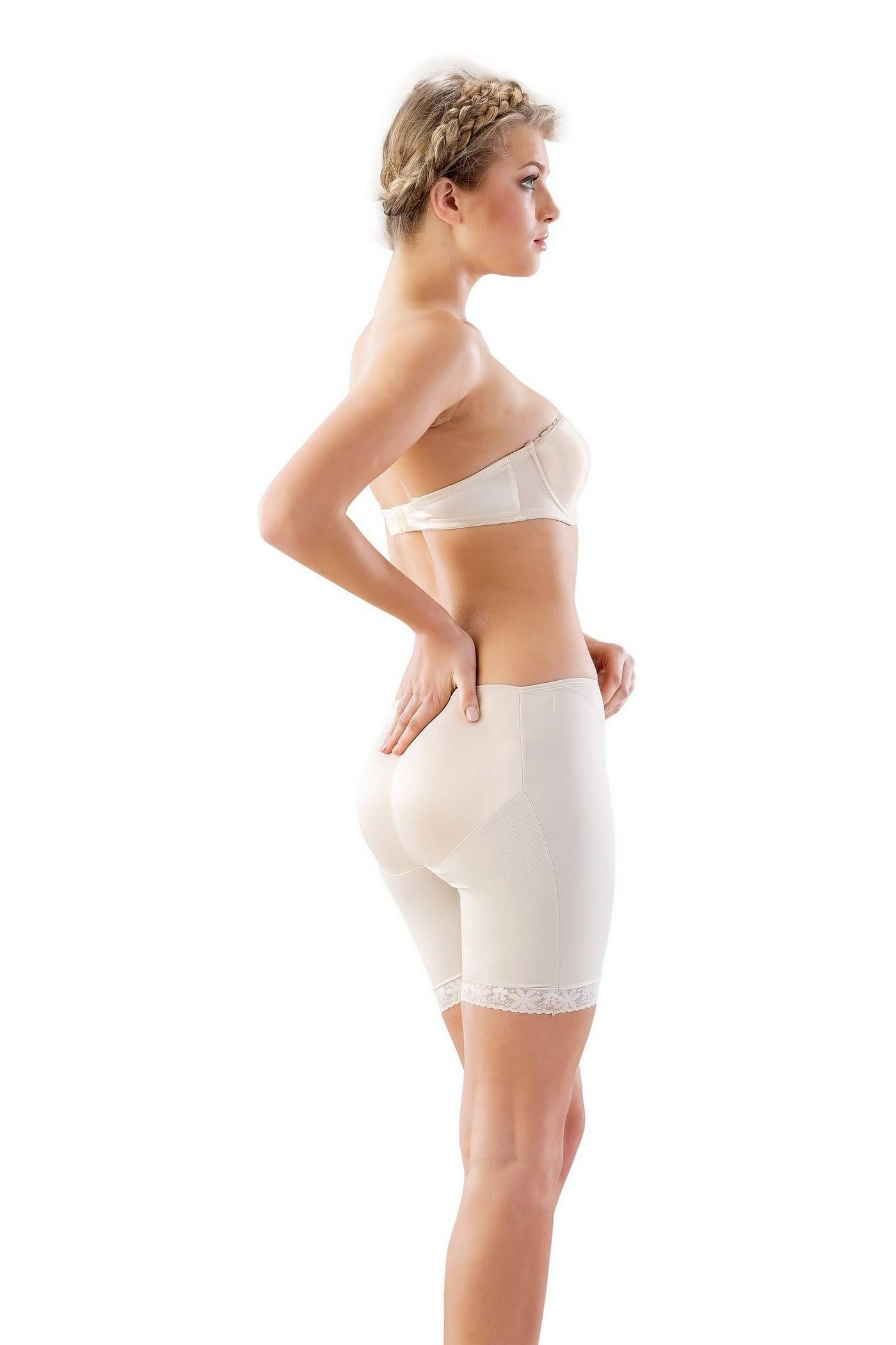 Dikişsiz Yüksek Bel Toparlayıcı Korse Boxer Emay 2002 - Beyaz