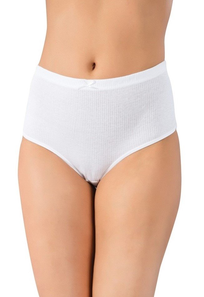 Yüksek Bel Pamuklu Bato Külot Beyaz Lüx DRM 105 - Beyaz