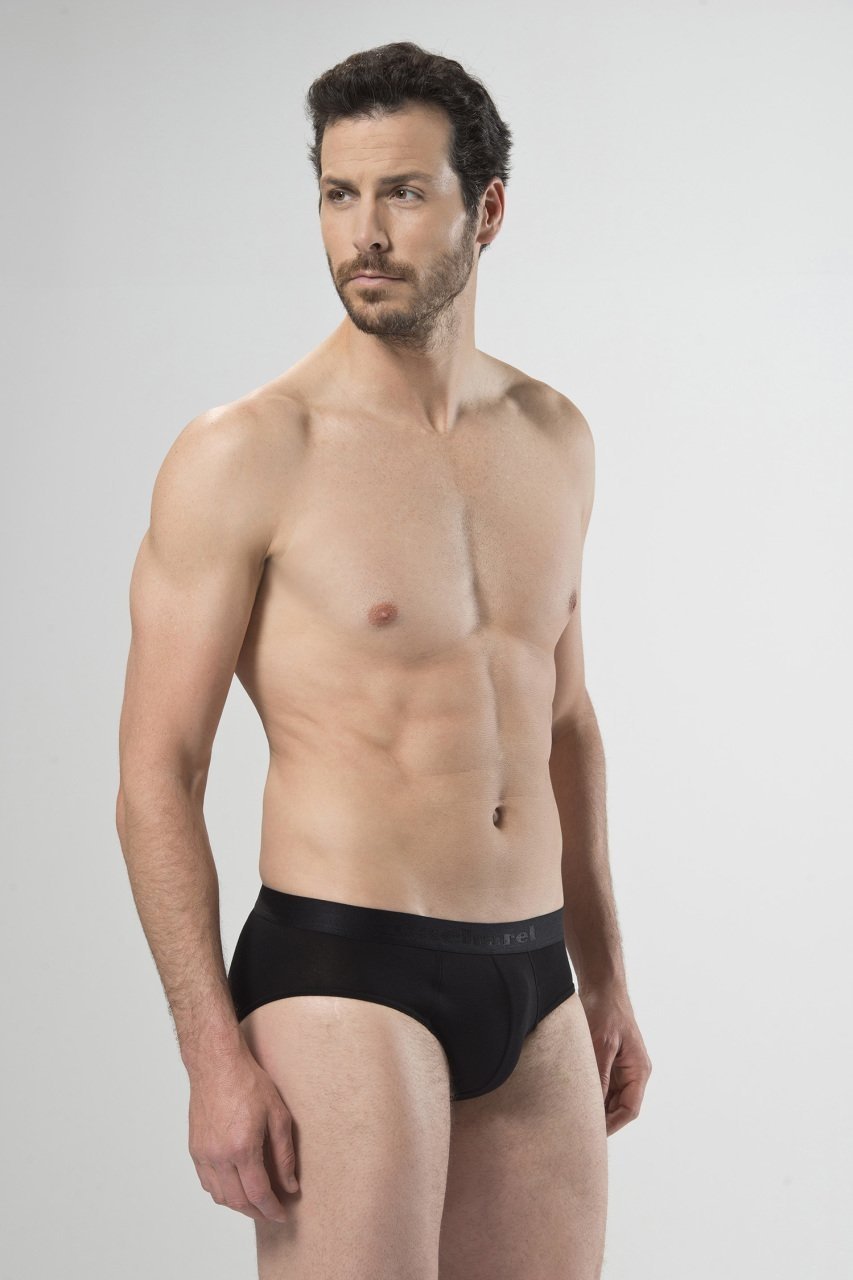 Pamuklu Kompakt Kesimli Slip Erkek Cacharel 1403 - Siyah