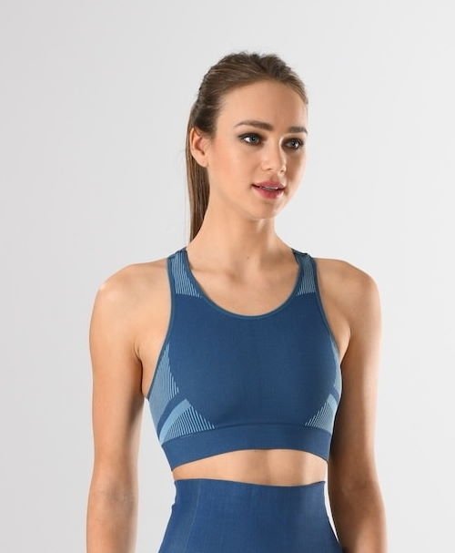 Dört Yönlü Esnek Spor Büstiyer Miss Fit 11178 - Mavi