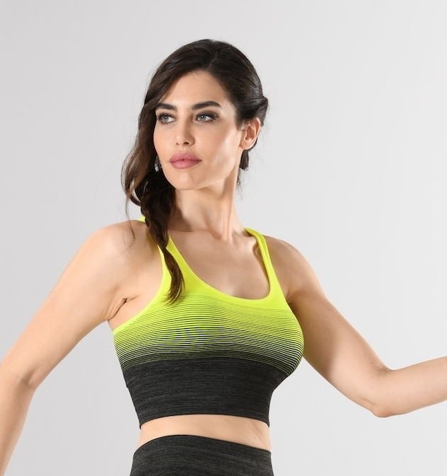 Dikişsiz Performans Kumaşlı Sporcu Büstiyer Miss Fit 11177 - MultiColor