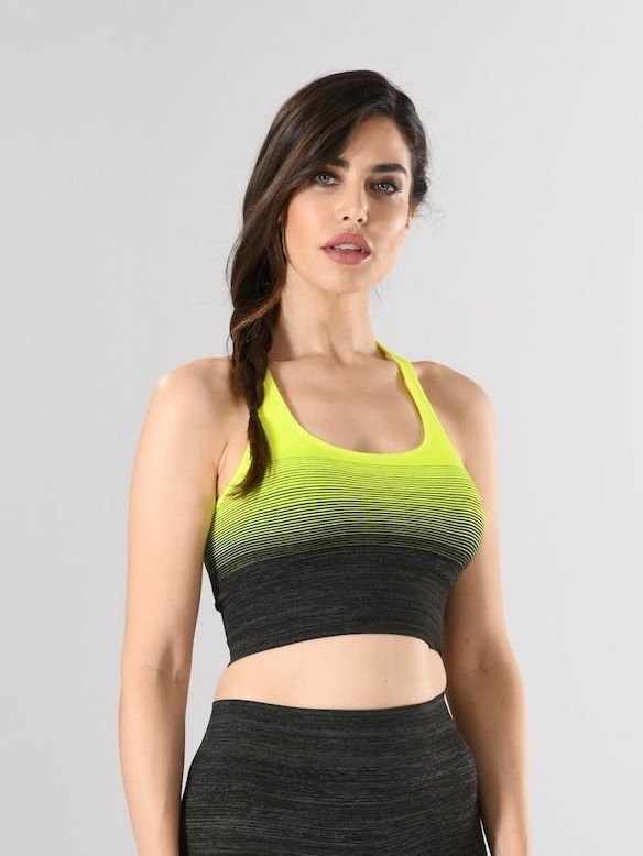 Dikişsiz Performans Kumaşlı Sporcu Büstiyer Miss Fit 11177 - MultiColor