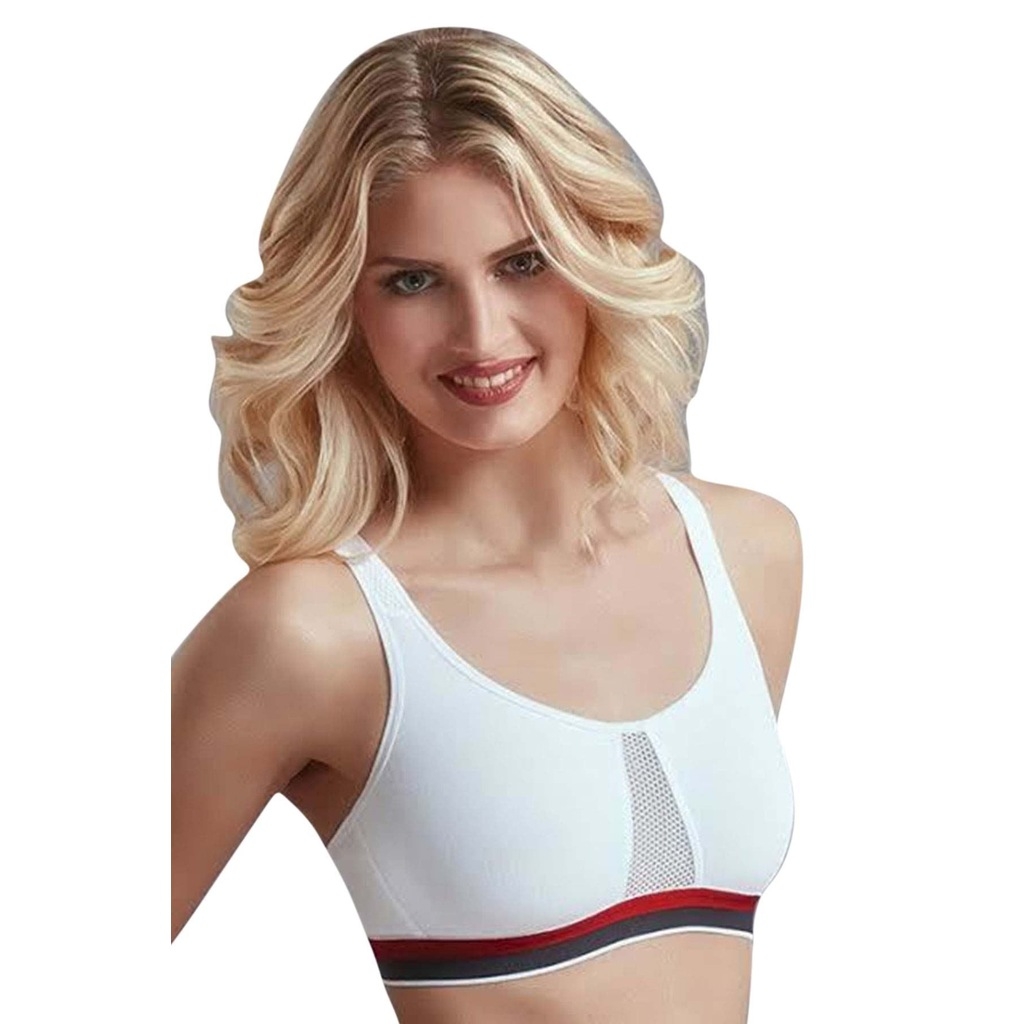 Hafif Kompresyonlu Modal Pamuklu Sporcu Sütyeni Doreanse 5560 - Beyaz