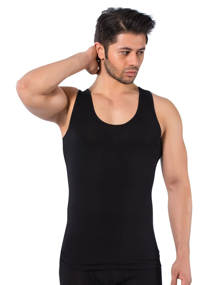 Yumuşak Bambu Modal Atlet Lüx DRM 3900 - Siyah