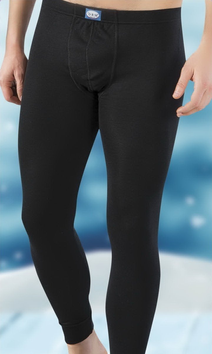 Pamuklu Fırçalı Termal Erkek İçlik Lüx DRM 913 - Siyah