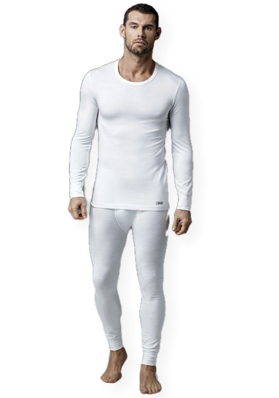 Fırçalı İç Yüzey Termal O Yaka Uzun Kol T-Shirt Dagi 6125 - Ekru