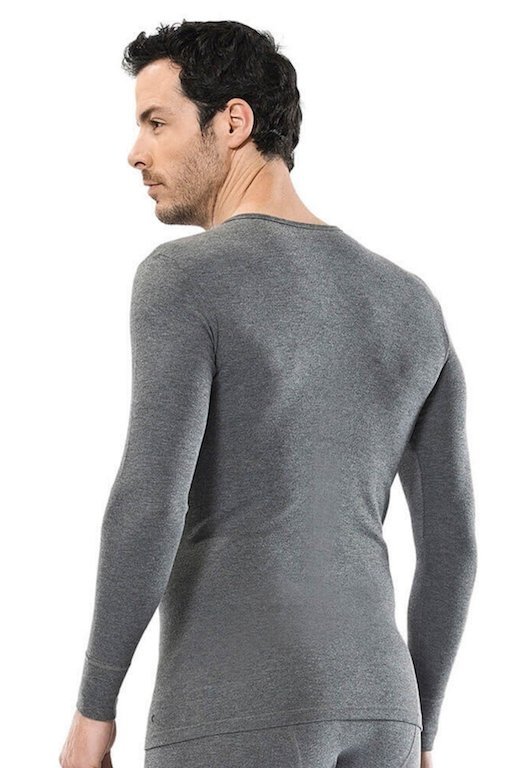 Termal Fırçalı İç Yüzey Uzun Kol T-Shirt Cacharel 1603 - Gri