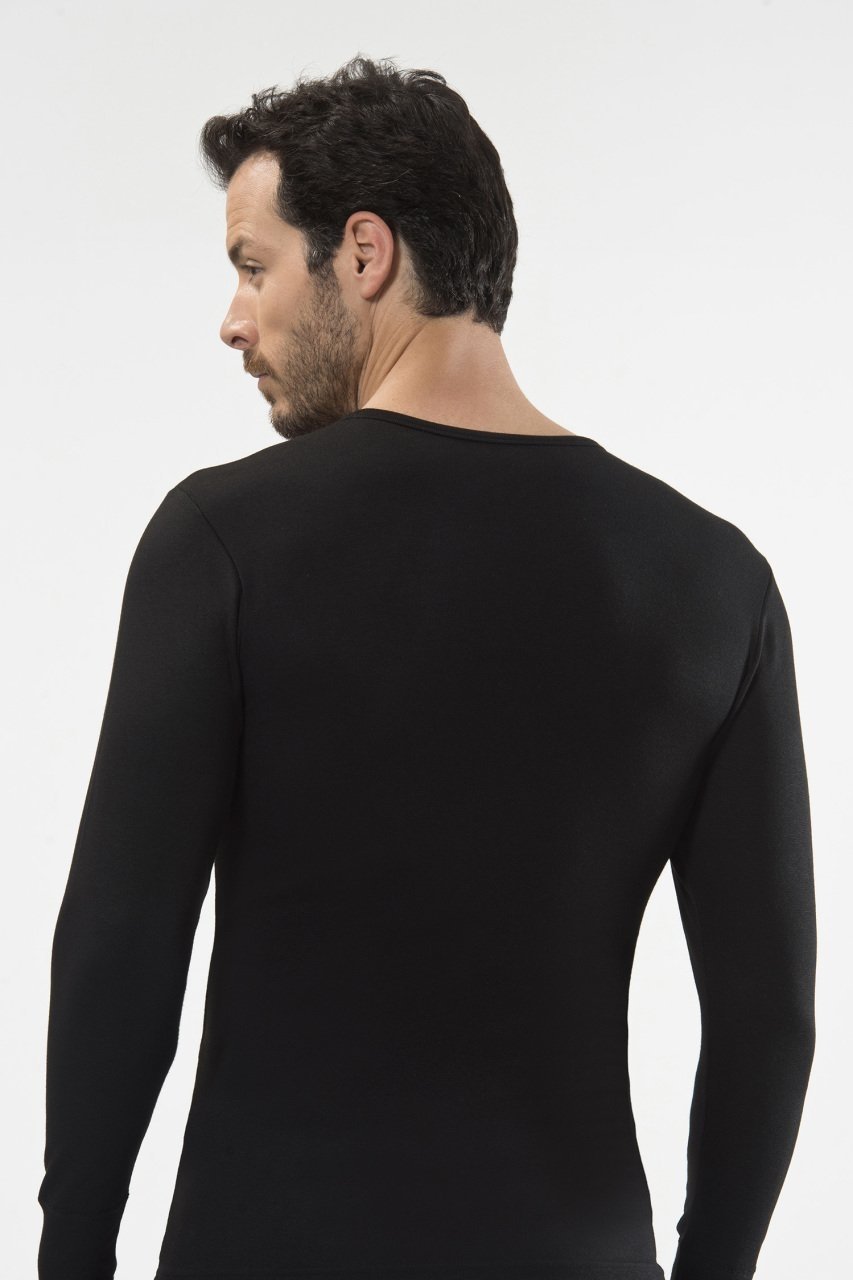 Fırçalı İç Yüzey Termal Uzun Kol T-Shirt Cacharel 1603 - Siyah