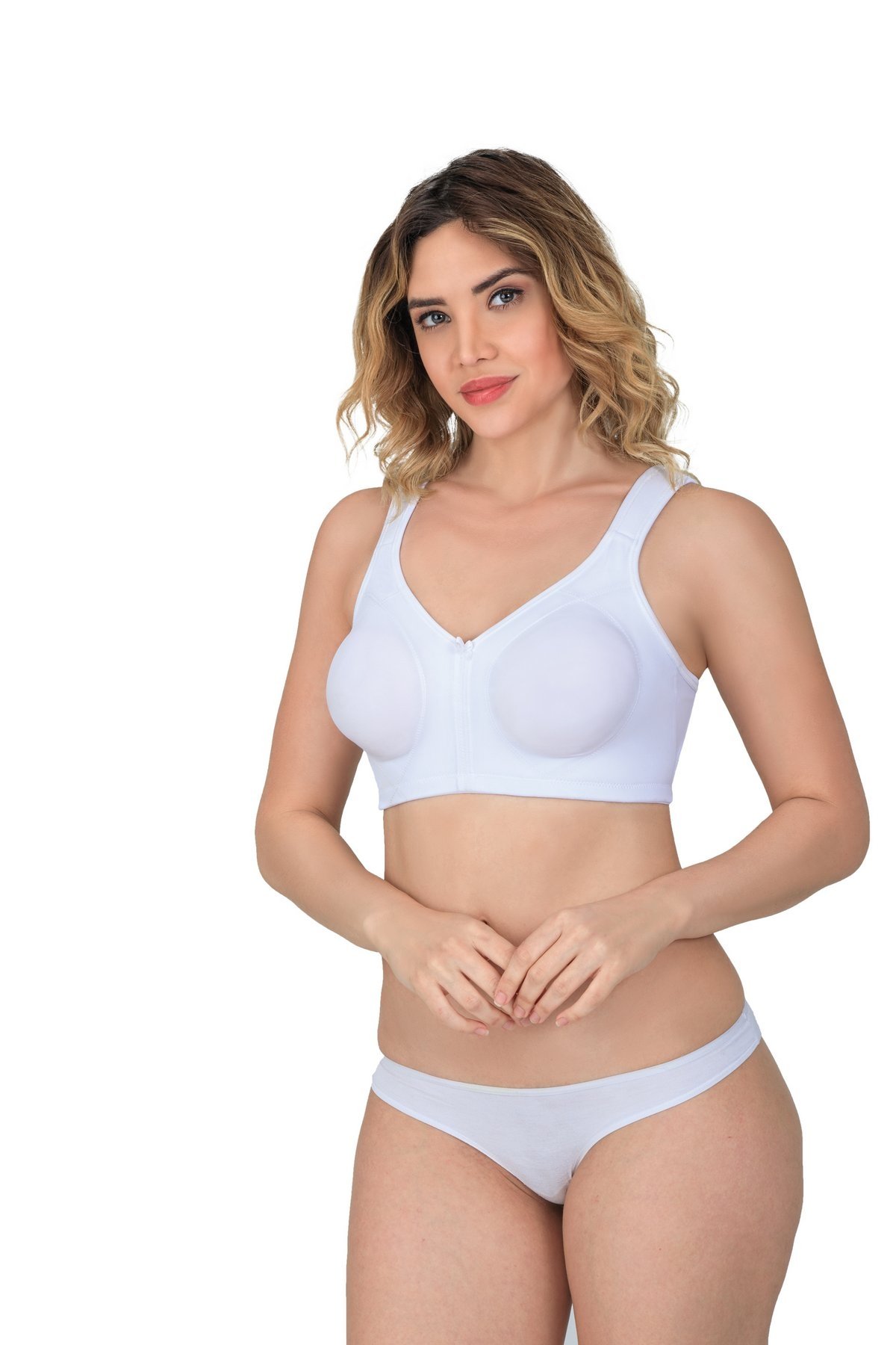 Dantel Detaylı Toparlayıcı Sütyen Korse Emay 179 - Beyaz