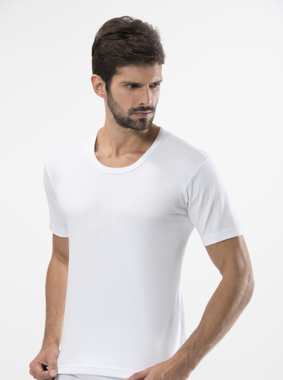 Pamuklu Ribana Askılı Erkek Atlet Türen 106 - Beyaz