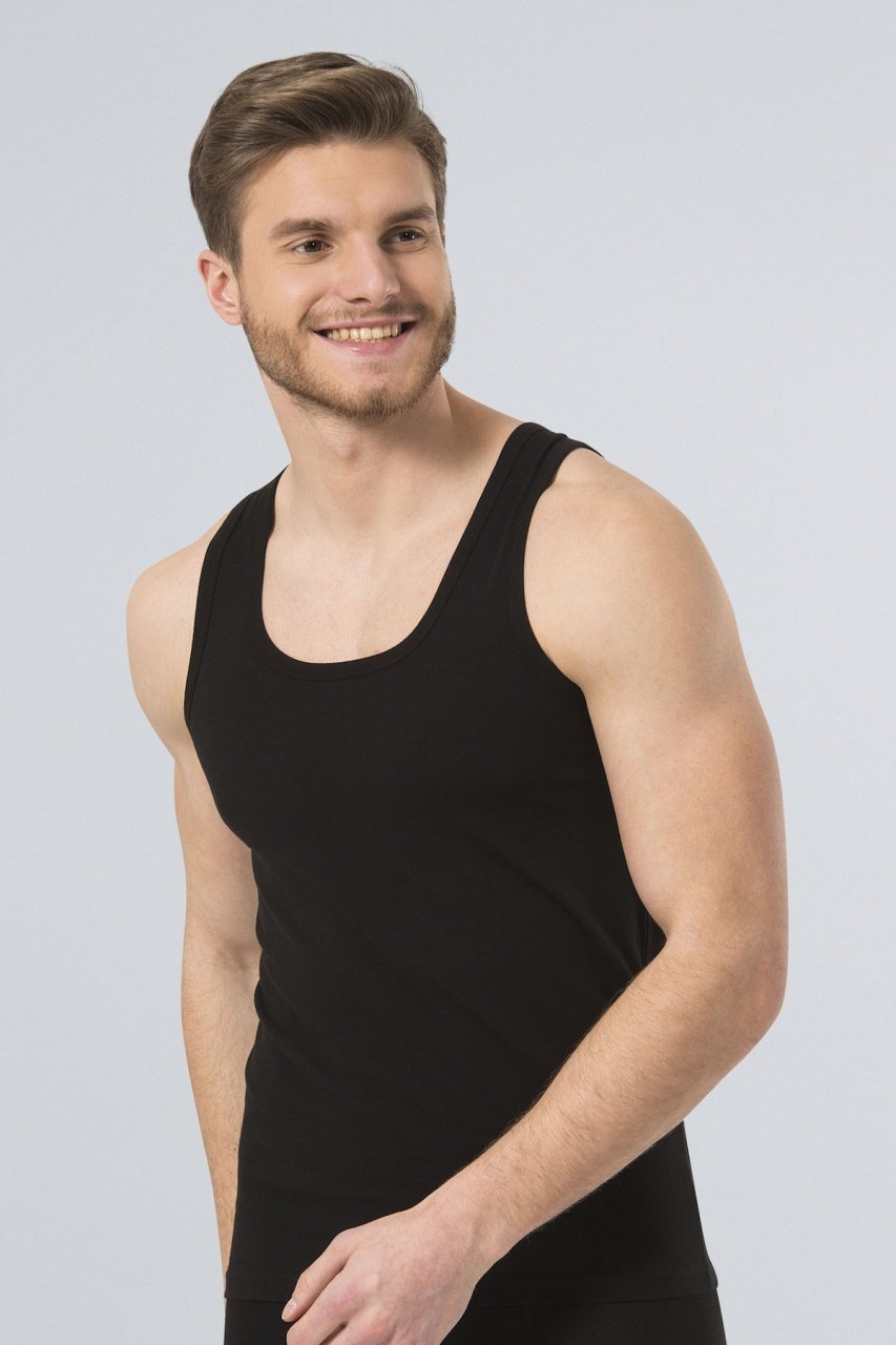 Likralı Siyah Erkek Atlet Türen 163 - Siyah