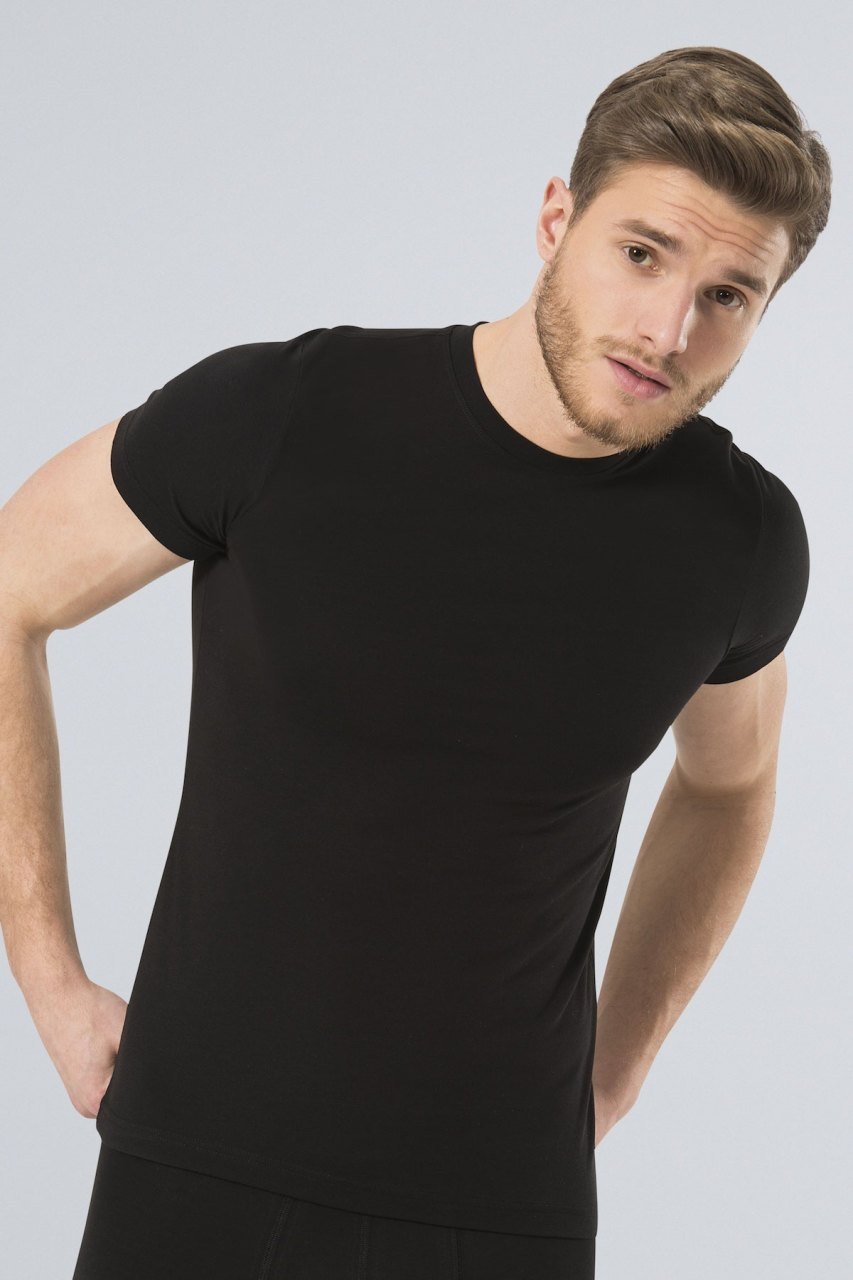 Pamuklu Ribana Kesim Erkek Atlet Türen 164 - Siyah