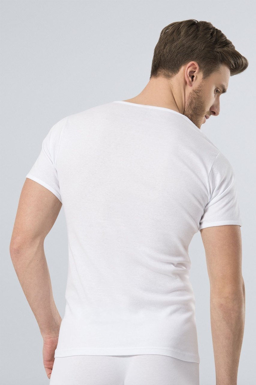 Ribana V Yaka Erkek Fanila 2'li Paket Türen 156 - Beyaz