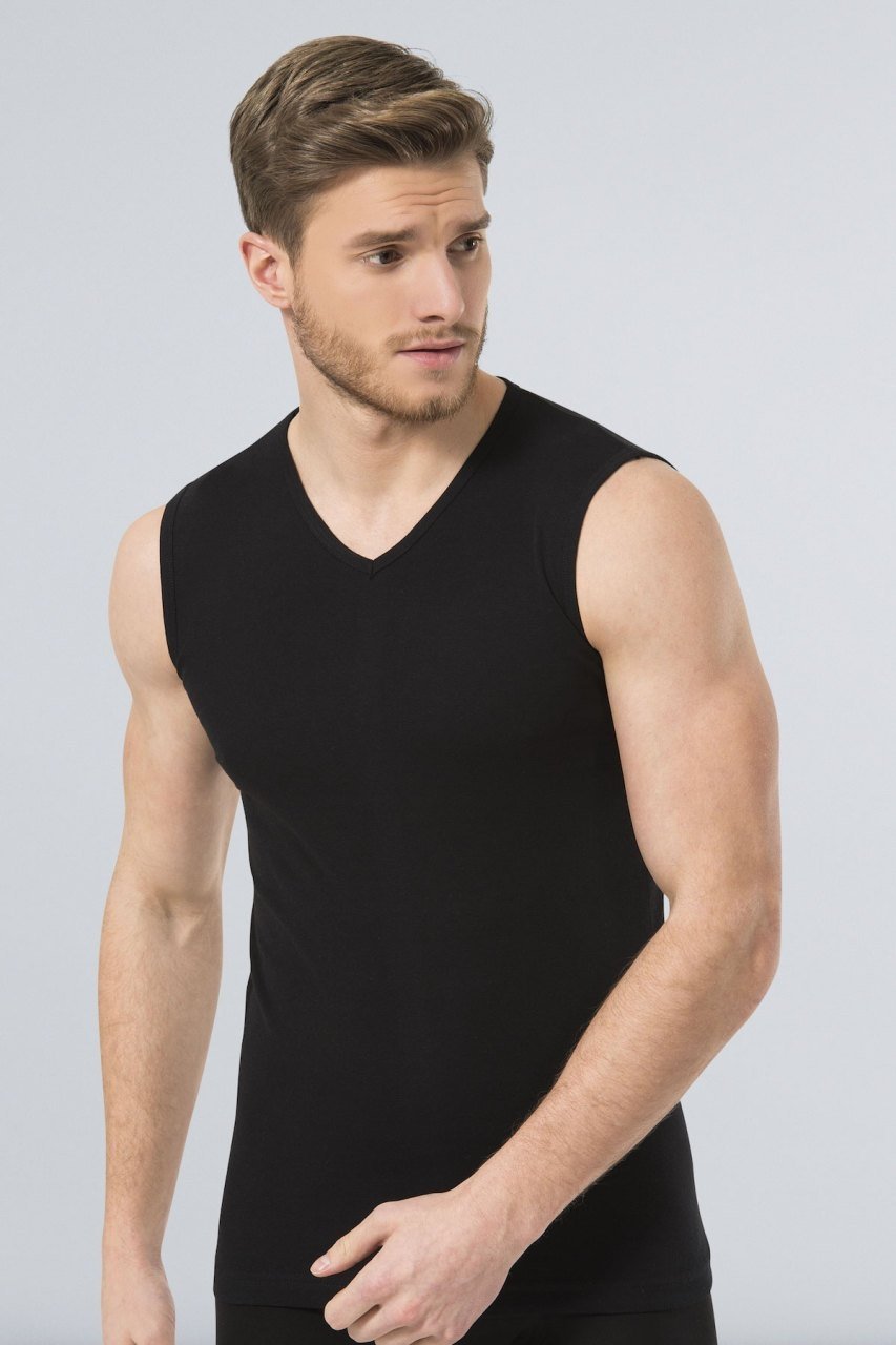 Ribana V Yaka Erkek Atlet Türen 158 - Siyah