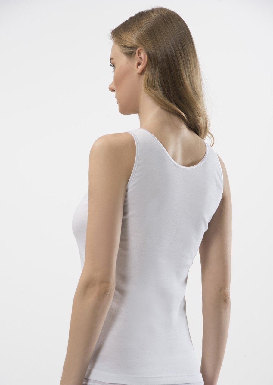 Pamuklu Nefes Alabilir Günlük Atlet Türen 211 - Beyaz