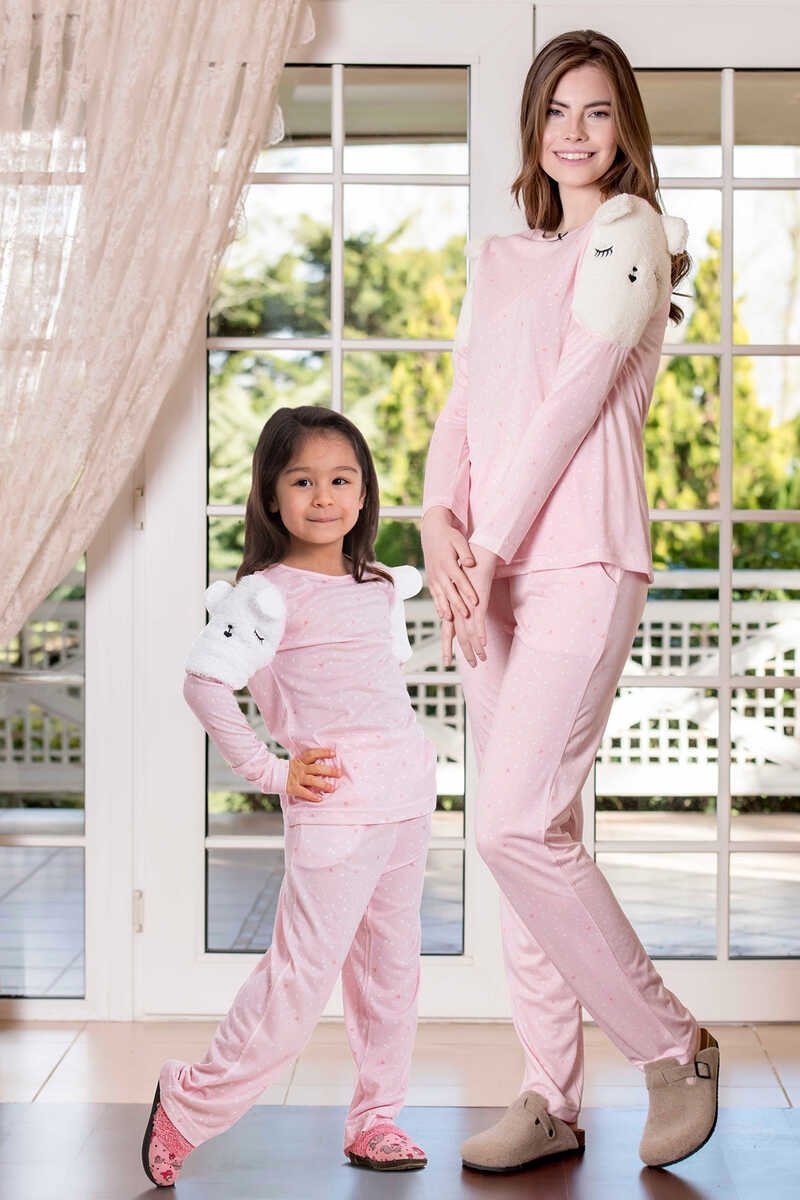 Yeni İnci Çiçek Desenli Viskon Kadın Pijama Takımı Yeni İnci 1618 - Görsel 2