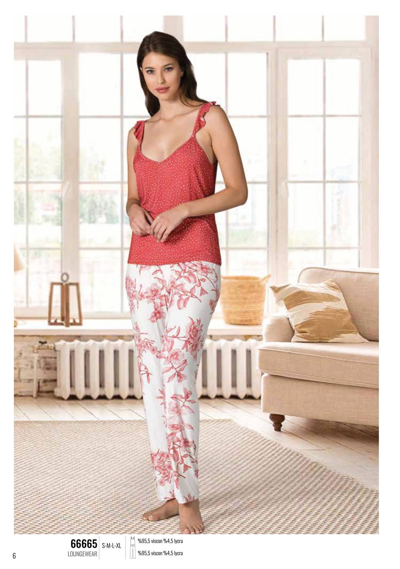 NBB %50 Viskon %50 Likra Yaz Pijama Loungewear NBB 66665