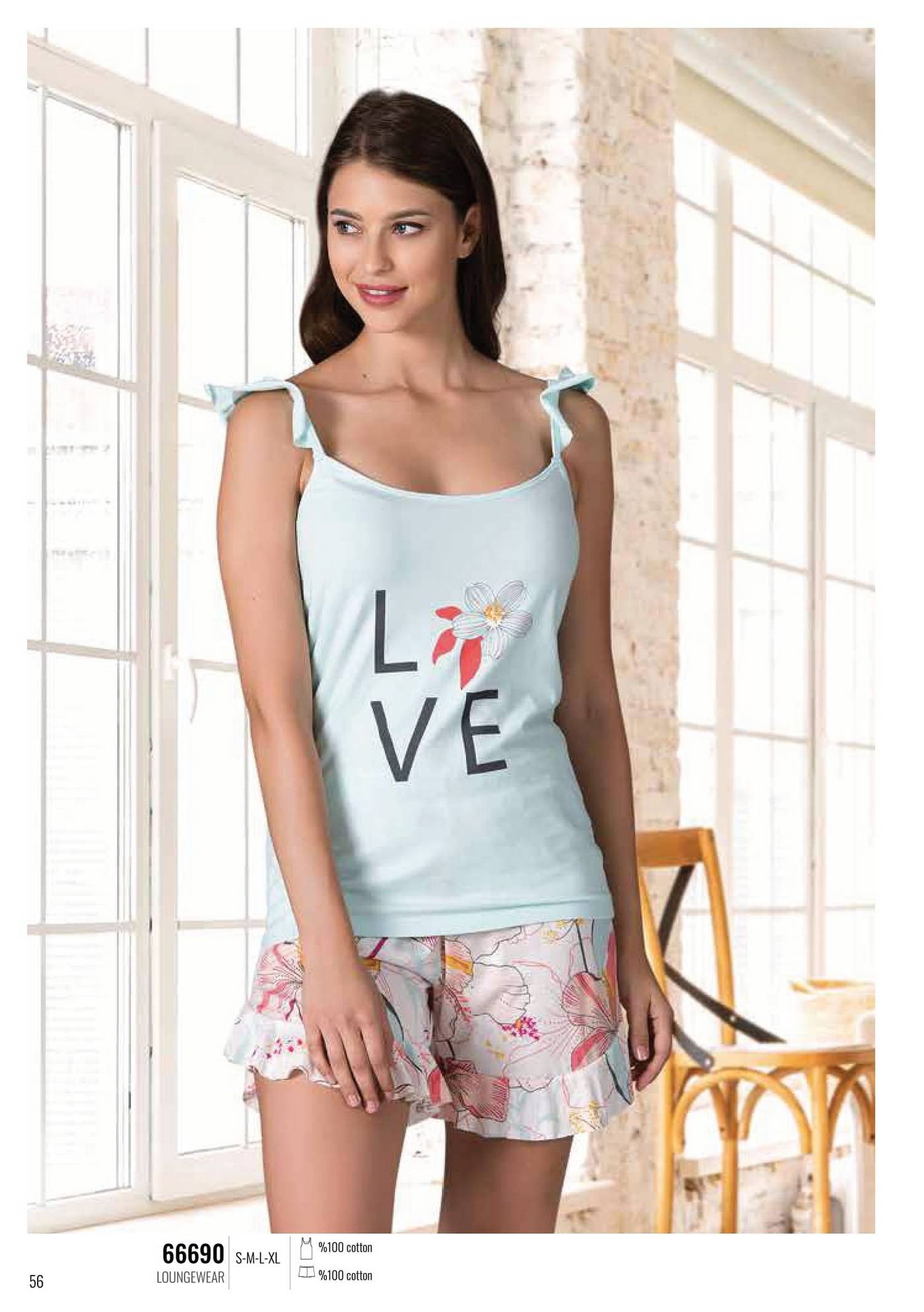 NBB Pamuklu Yaz Pijama Takımı NBB 66690