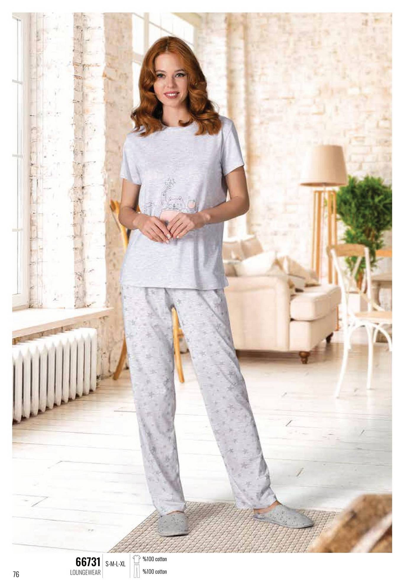 NBB Pamuklu Şortlu Yaz Pijama Takımı NBB 66731