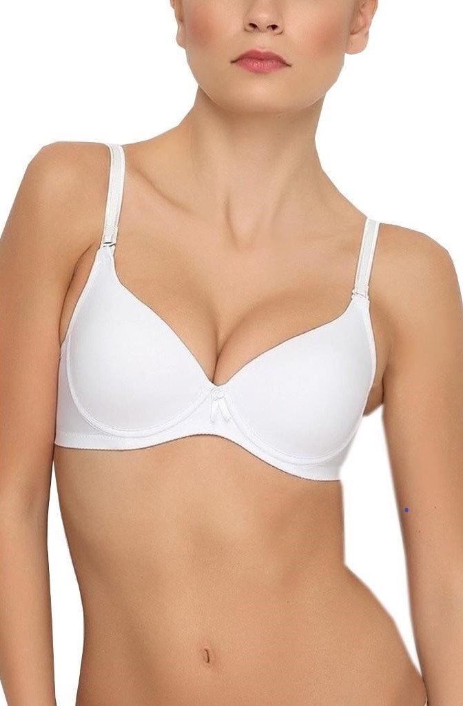 Dantel Detaylı Balenli Desteksiz Sütyen Yeni İnci 6809 - Beyaz