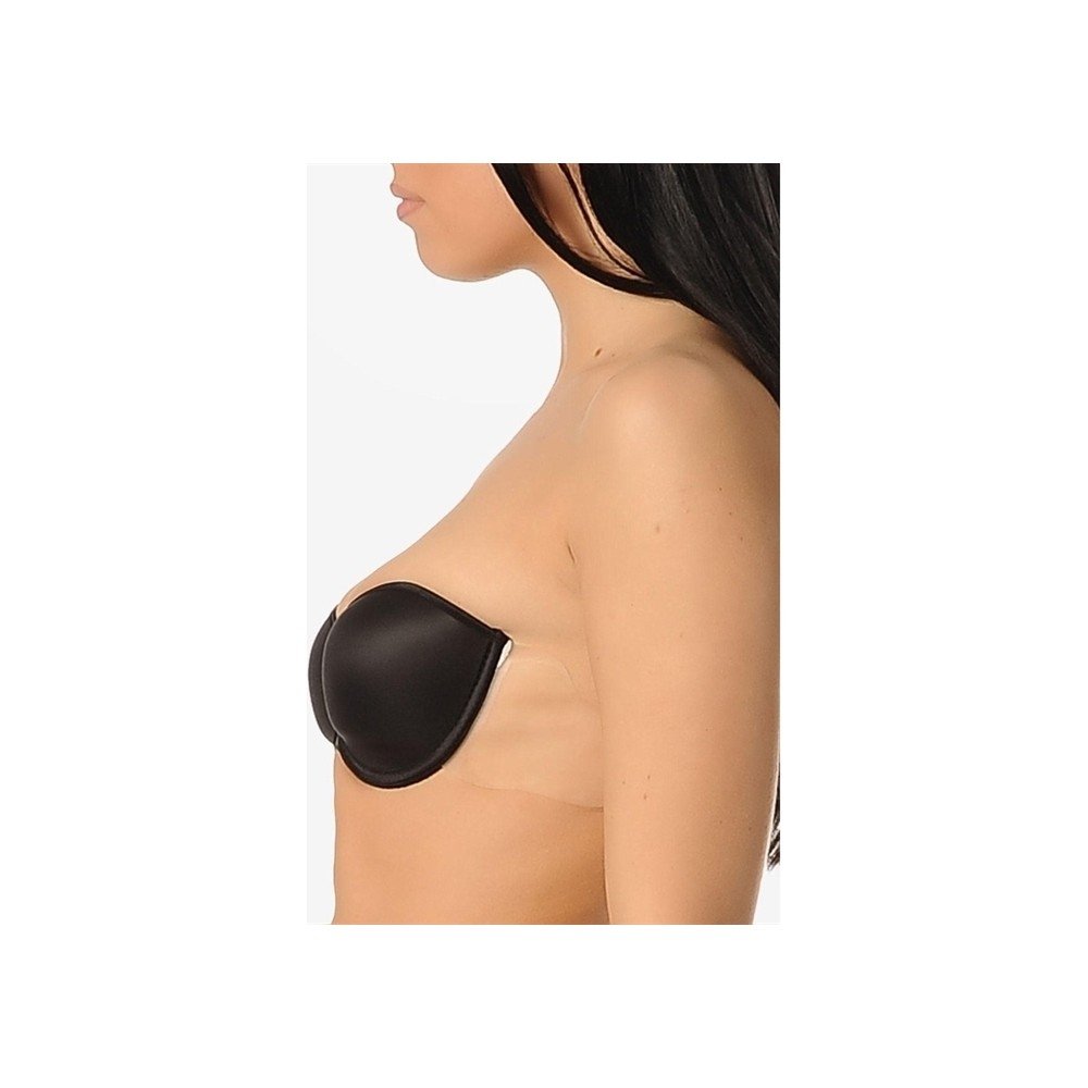 Destekli Yandan Yapıştırma Sırtsız Sütyen Yeni İnci 8004 - Siyah