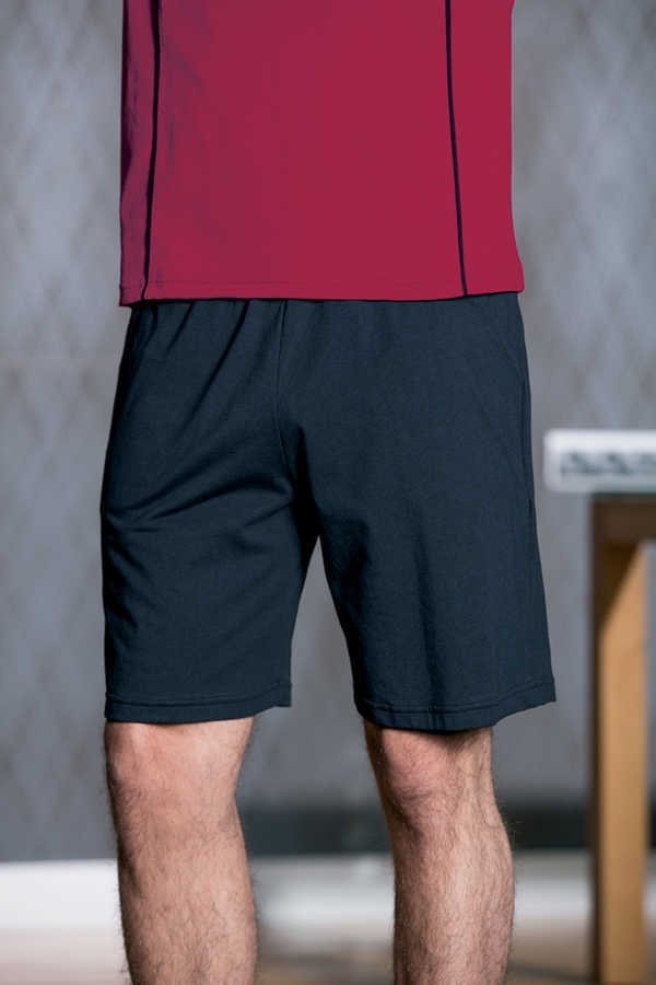 Lacivert Bordo Süprem Erkek Pijama Takımı Yeni İnci 446 - Bordo