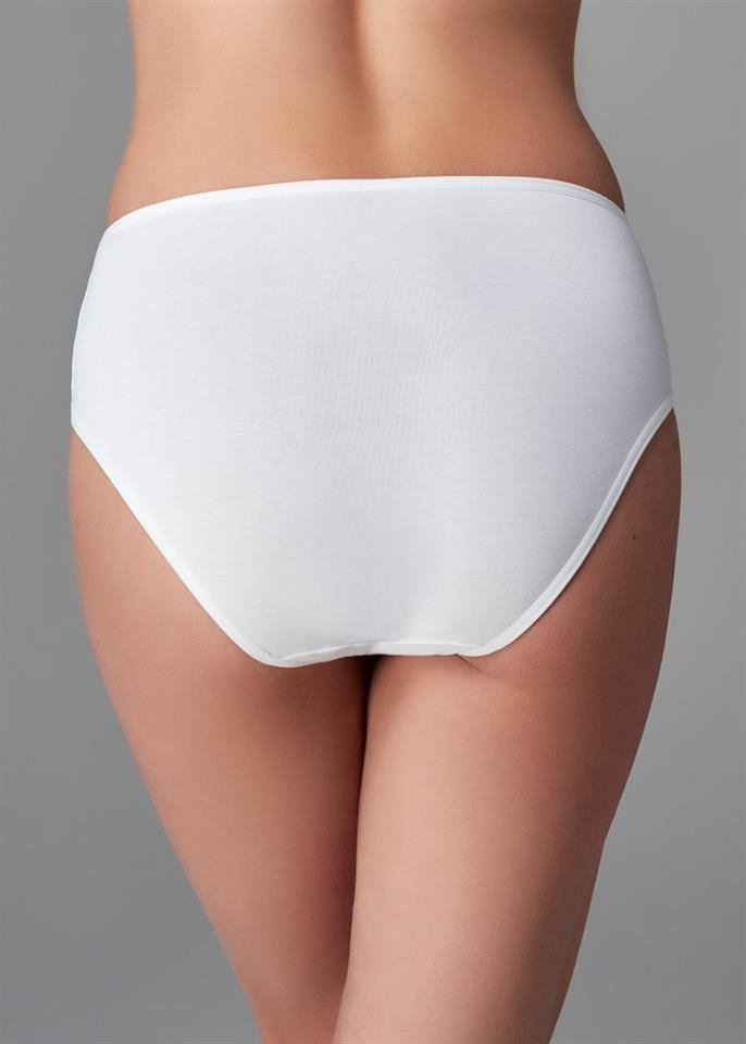Yüksek Bel Pamuklu Slip Külot 3'lü Dagi 5105 - Beyaz