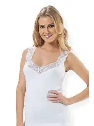 Pamuklu Dantelli Kadın Atlet HMD 2011