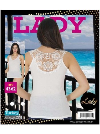 Beyaz Nefes Alan Pamuklu Bluz Lady 4362