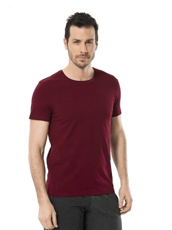 Bordo Likralı O Yaka Erkek Atlet Cacharel 1331