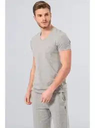 Slim Fit Gri Pamuklu Erkek Atlet Cacharel 2170