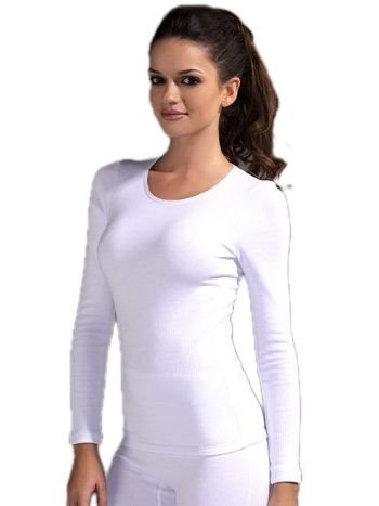 Termal Uzun Kol T-Shirt Beyaz Somon Ten Dagi 7682