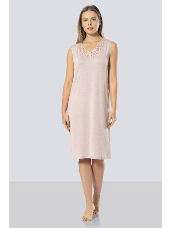 Dantelli V Yaka Gecelik Viskon Polyester Türen 3285