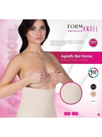 Kademeli Kompresyonlu Ağraflı Bel Korse Form Angel 5050