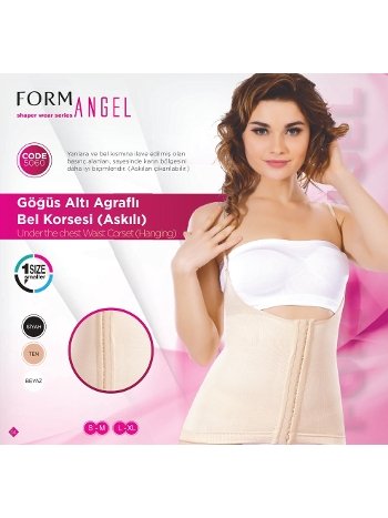 Gögüs Altı Ağraflı Bel Korse Askılı Form Angel 5060