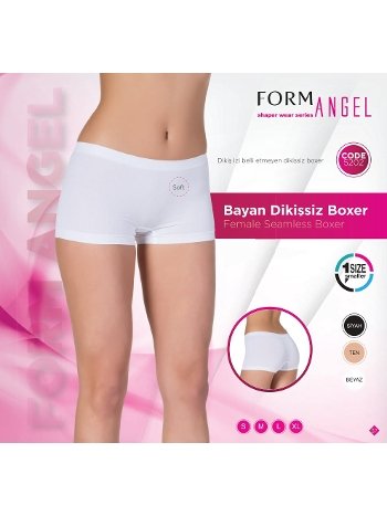 Dikişsiz Uzun Paça Kadın Boxer Form Angel 5202