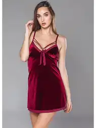 Kadife Doku Fantazi Siyah Gecelik Moonlight 288