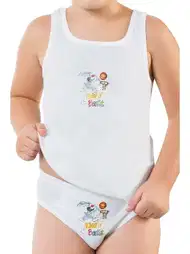 Pamuklu Baskılı Atlet Ve Slip Takımı Öztaş 3099