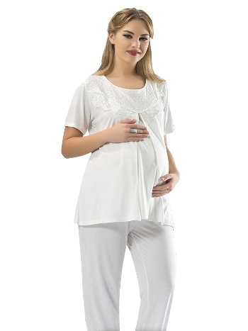 Penye Koton Hamile Pijama Takımı Sistina 1606
