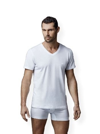 Pamuklu V Yaka Kısa Kol T-Shirt 2 Li Set Dagi 1040