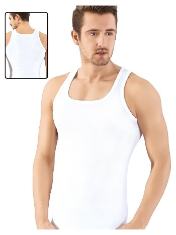 Pamuklu Ribana Erkek Atlet Siyah Lüx DRM 154