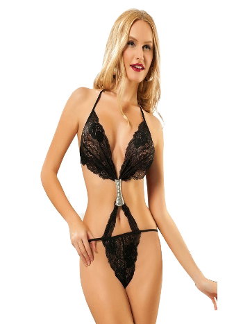Dantel Polyamid Likra Tek Parça Body Sistina 921